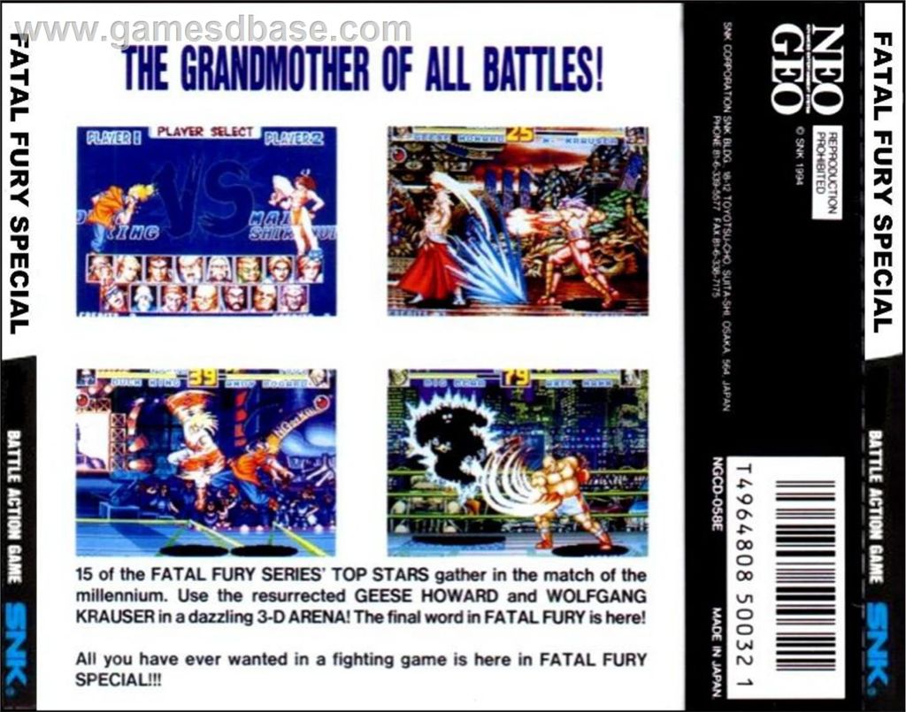 Fatal Fury Special - SNK Neo Geo CD (SNK - 2) video game collectible - Main Image 2