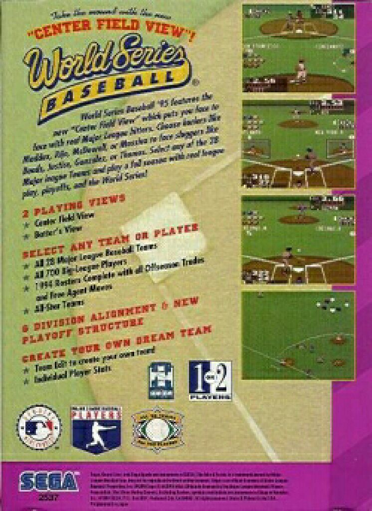 World Series Baseball - Sega Game Gear video game collectible - Main Image 2