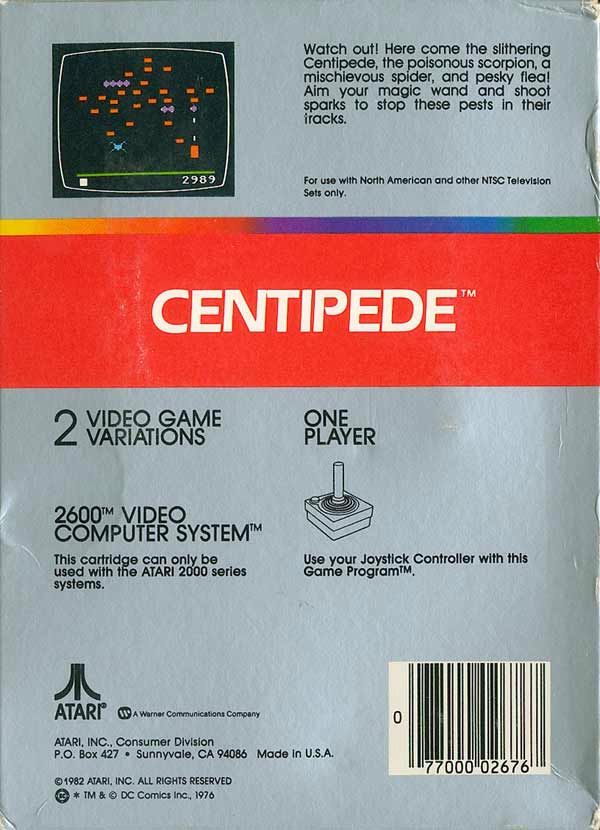 Centipede - Atari 2600 (Atari - 2) video game collectible - Main Image 2