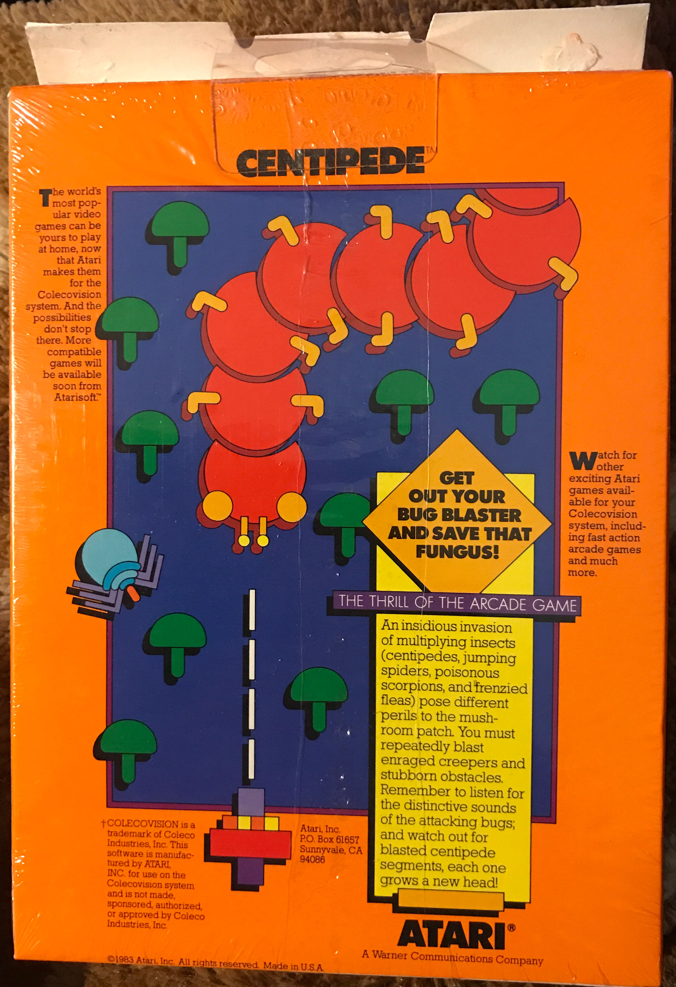 Centipede - Colecovision (Atarisoft) video game collectible - Main Image 2