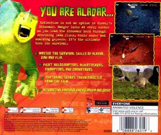 Disney’s Dinosaur - Sega Dreamcast (Ubisoft - 1) video game collectible [Barcode 3307211304833] - Main Image 2