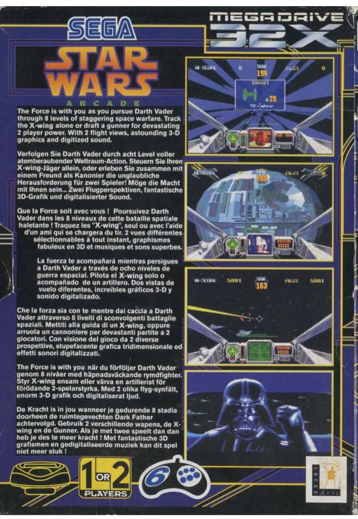 Star Wars Arcade - Sega 32X video game collectible - Main Image 2