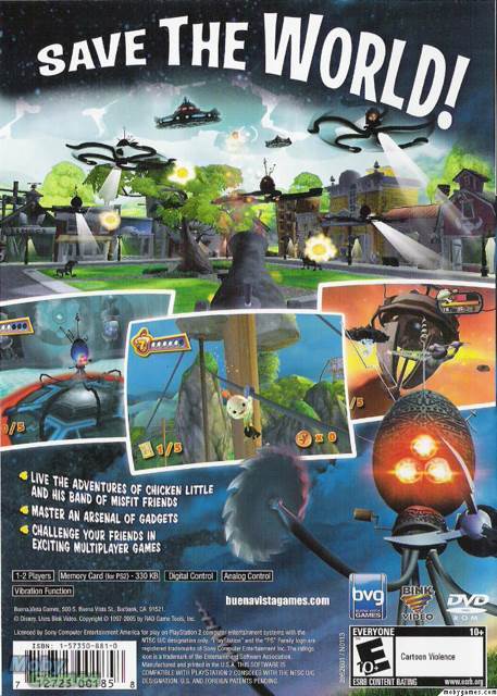 Chicken Little - Nintendo GameCube (Bueno Vista Games - 1-2 Players) video game collectible [Barcode 712725001865] - Main Image 2