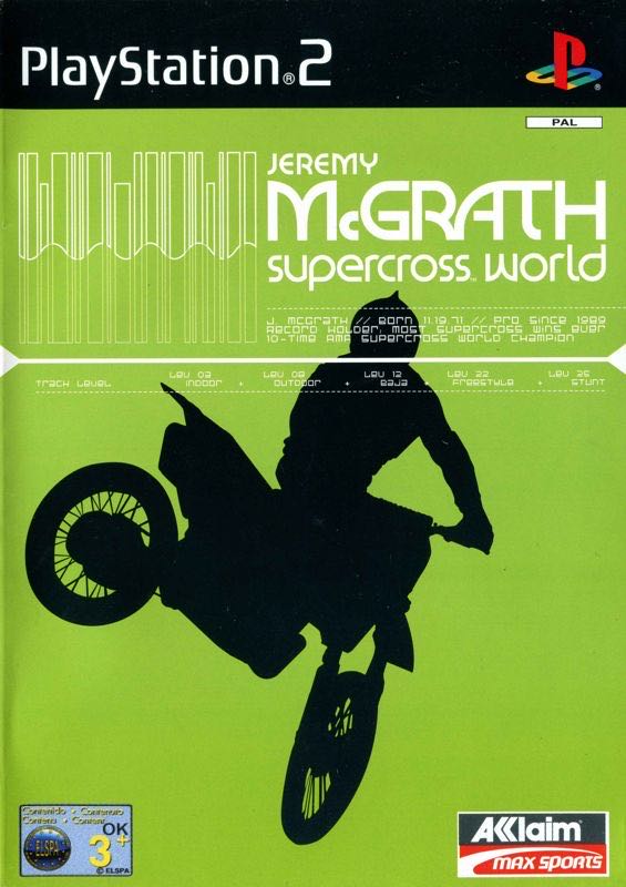 Jeremy McGrath Supercross World - Sony PlayStation 2 (PS2) (Acclaim Entertainment - 1-2) video game collectible [Barcode 021481232544] - Main Image 4