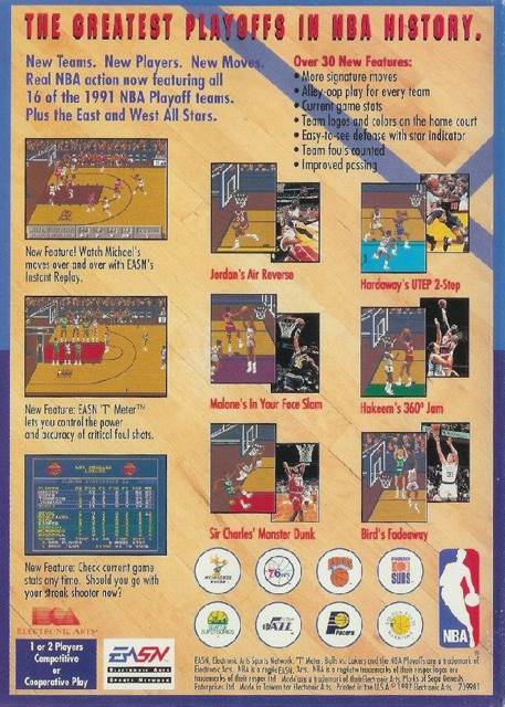 Bulls vs. Lakers and the NBA Playoffs - Sega Genesis (Mega Drive) (Ea Sports - 2) video game collectible [Barcode 014633070996] - Main Image 2