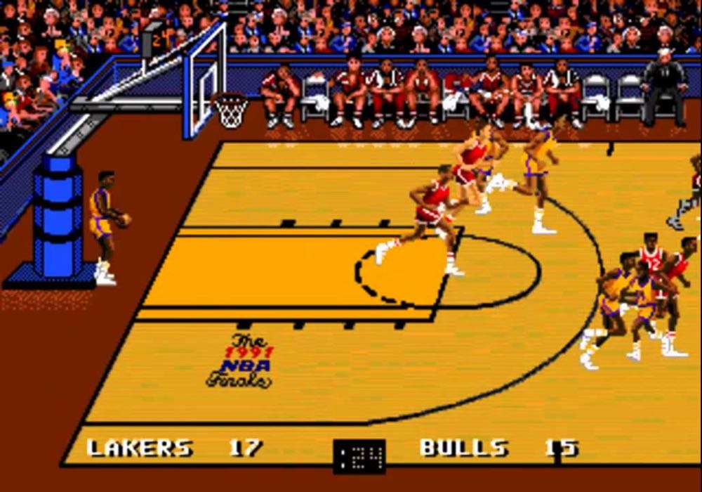 Bulls vs. Lakers and the NBA Playoffs - Sega Mega Drive video game collectible [Barcode 5015839227998] - Main Image 2