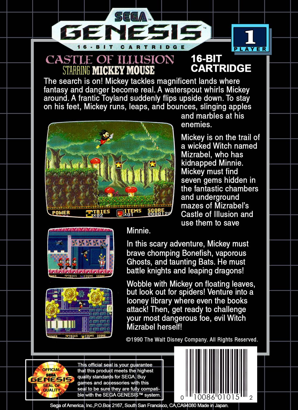 Castle Of Illusion: Starring Mickey Mouse - Sega Genesis (Mega Drive) video game collectible - Main Image 2