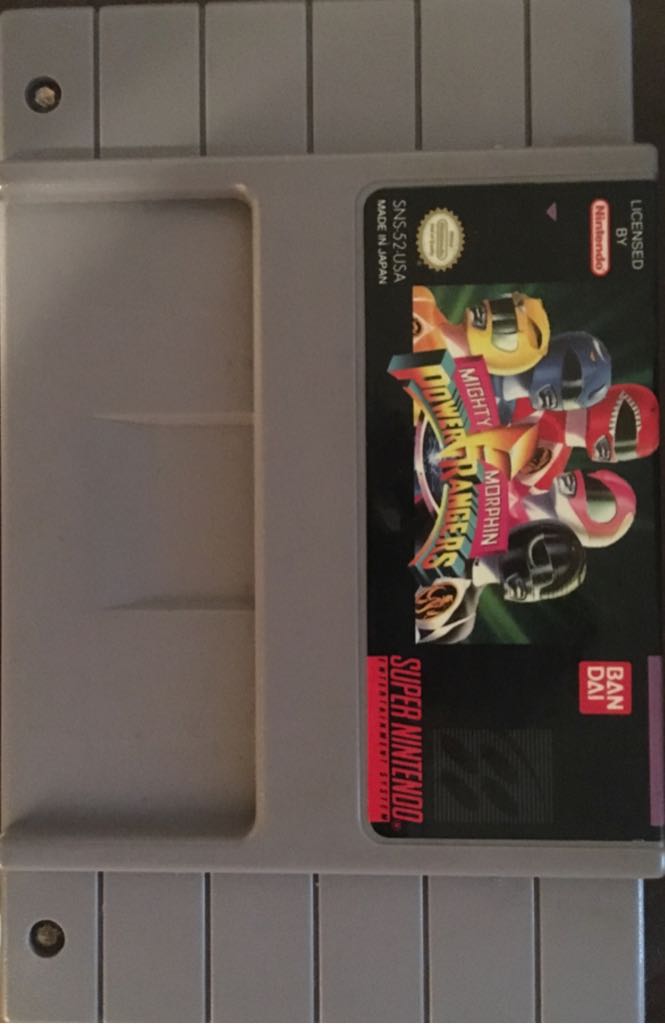 Mighty Morphin Power Rangers - Nintendo Super Nintendo Entertainment System (SNES) video game collectible - Main Image 1