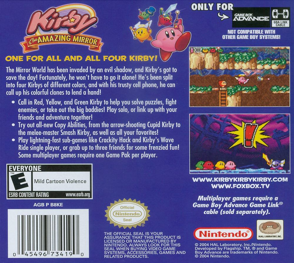 Kirby And The Amazing Mirror - Nintendo Game Boy Advance (GBA) video game collectible - Main Image 2