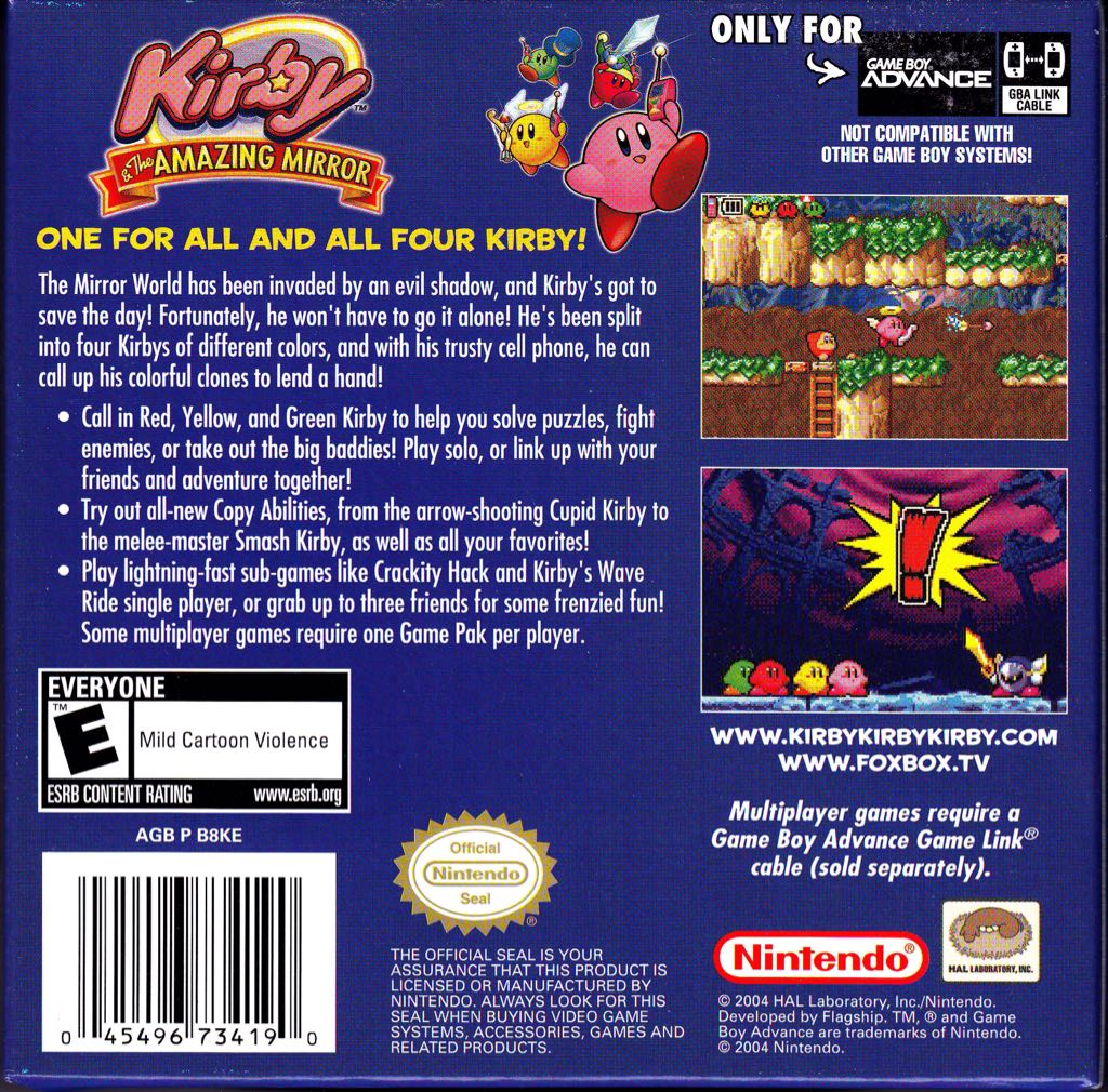 Kirby And The Amazing Mirror - Nintendo Game Boy Advance (GBA) (Nintendo - 4) video game collectible - Main Image 2