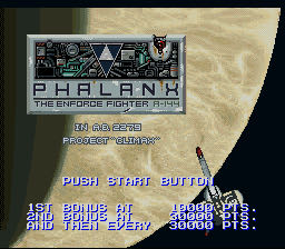 Phalanx - Nintendo Super Nintendo Entertainment System (SNES) (Kemco - 1) video game collectible - Main Image 3