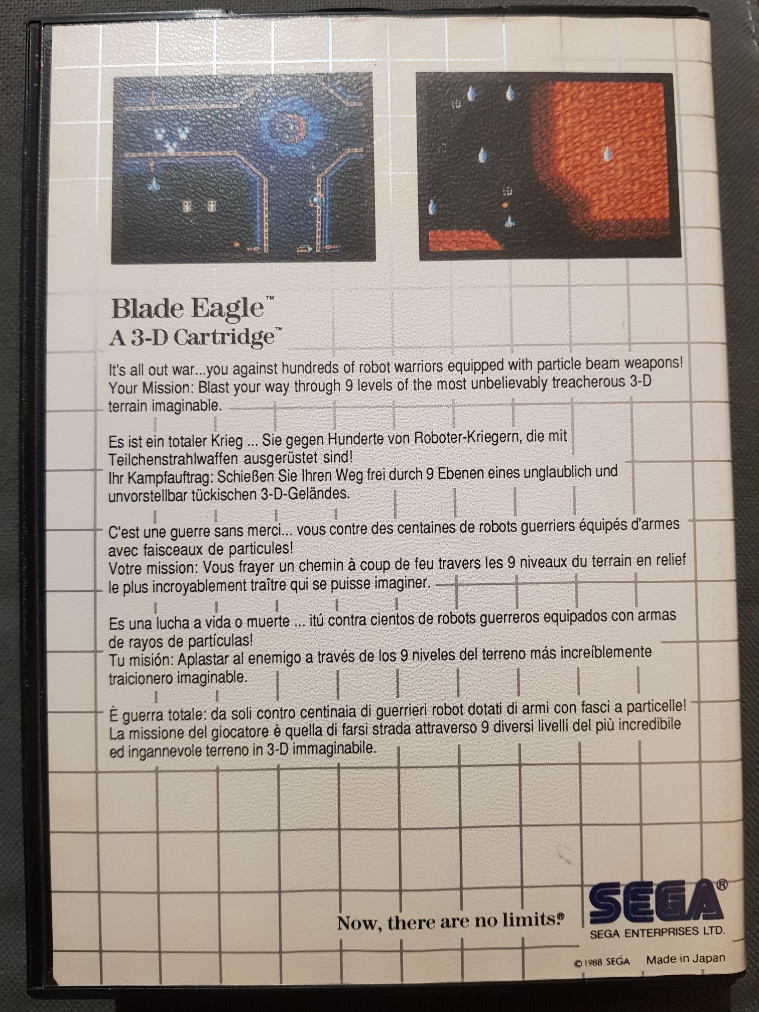 Blade Eagle 3-D - Sega Master System video game collectible - Main Image 2
