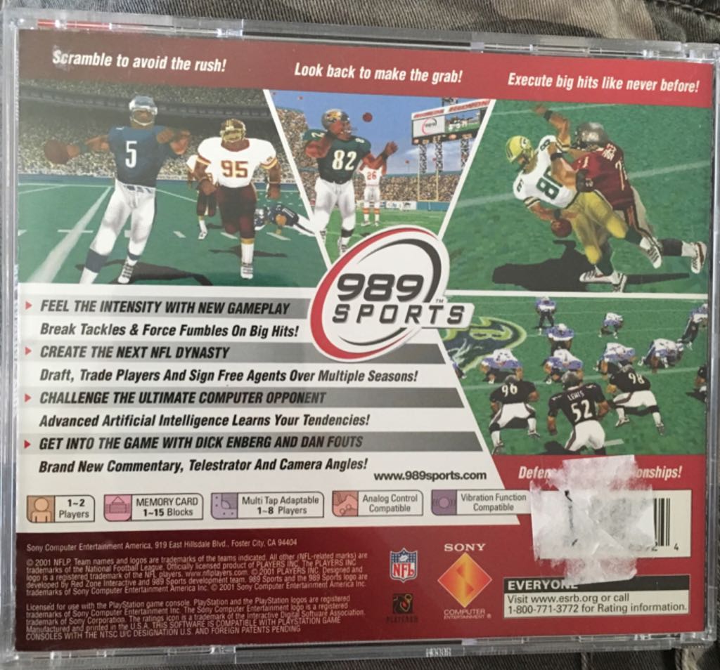 NFL GameDay 2002 - Sony PlayStation (989 Sports) video game collectible - Main Image 2