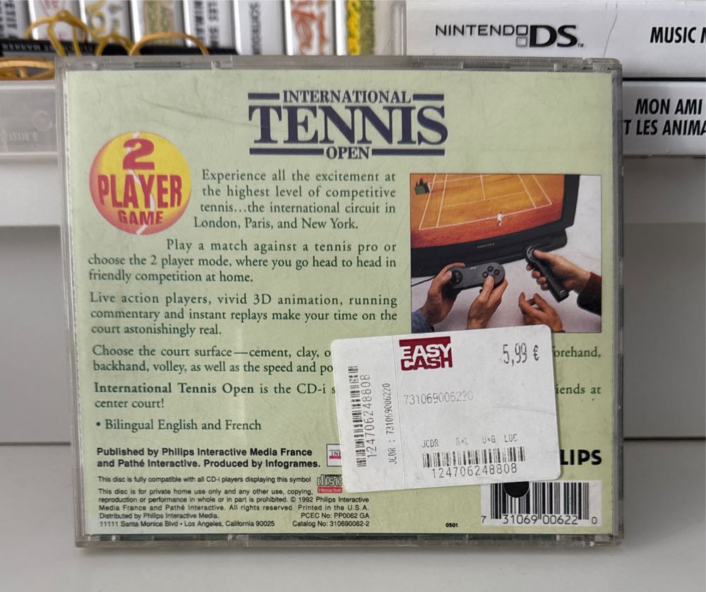 International Tennis Open - Philips CD-I (Boite Et Notice) video game collectible [Barcode 731069006220] - Main Image 2
