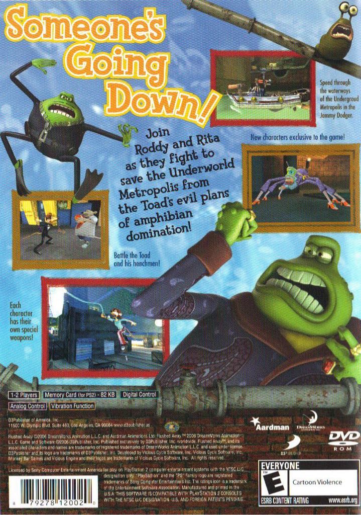 Flushed Away - Sony PlayStation 2 (PS2) (D3 - 1) video game collectible - Main Image 2