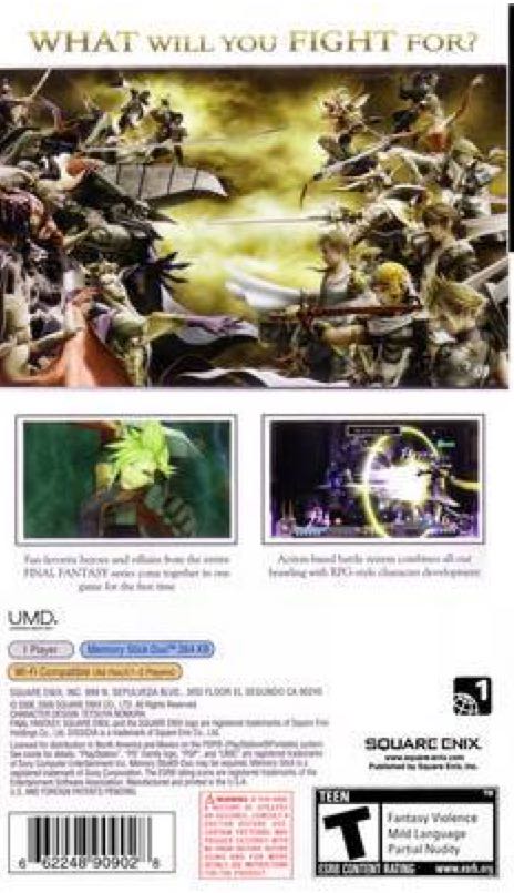 Final Fantasy Dissidia - Sony PlayStation Portable (PSP) video game collectible - Main Image 2