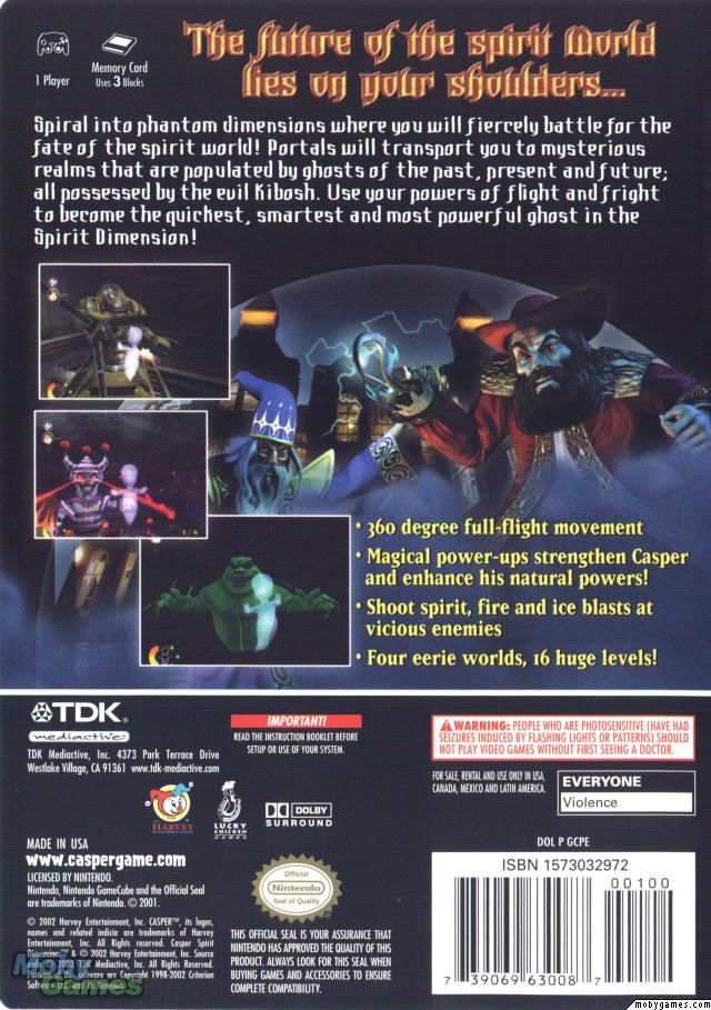 Casper Spirit Dimensions - Nintendo GameCube (TDK - 1) video game collectible [Barcode 5450270006878] - Main Image 2