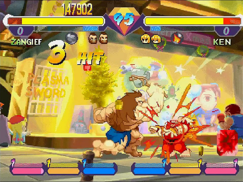 Pocket Fighter - Sony PlayStation (Capcom - 2) video game collectible [Barcode 0013388210336] - Main Image 2