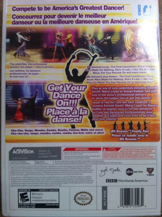 Dancing With The Stars - Nintendo Wii video game collectible [Barcode 047875755932] - Main Image 2