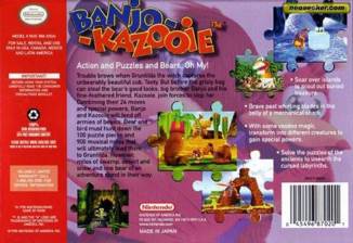 Banjo-Kazooie - Nintendo 64 (N64) (Rare - 1) video game collectible [Barcode 885370231083] - Main Image 2