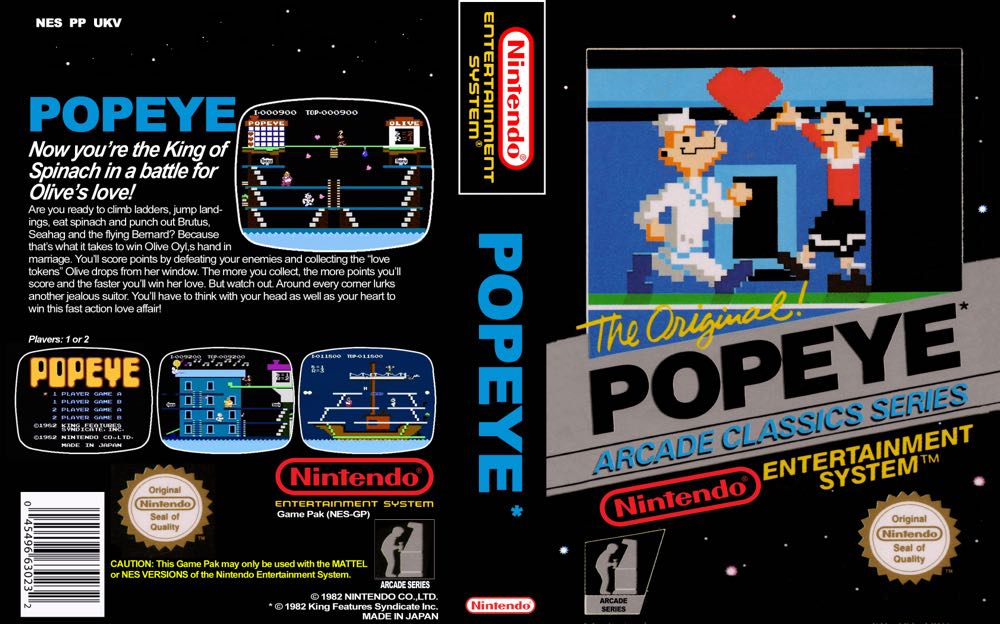 Popeye - Nintendo Entertainment System (NES) (Nintendo - 1) video game collectible - Main Image 4
