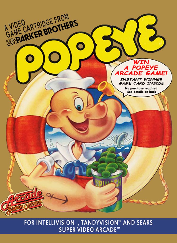 Popeye - Colecovision video game collectible - Main Image 1