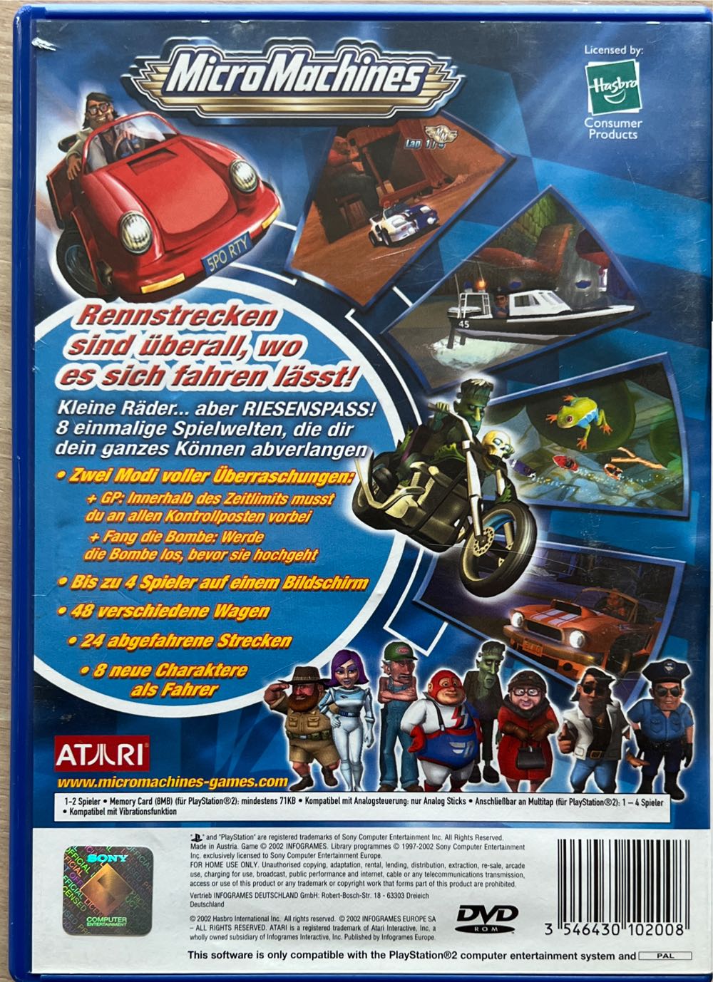 Micro Machines - Sony PlayStation 2 (PS2) (Infogrames - 1-2) video game collectible [Barcode 3546430102008] - Main Image 2