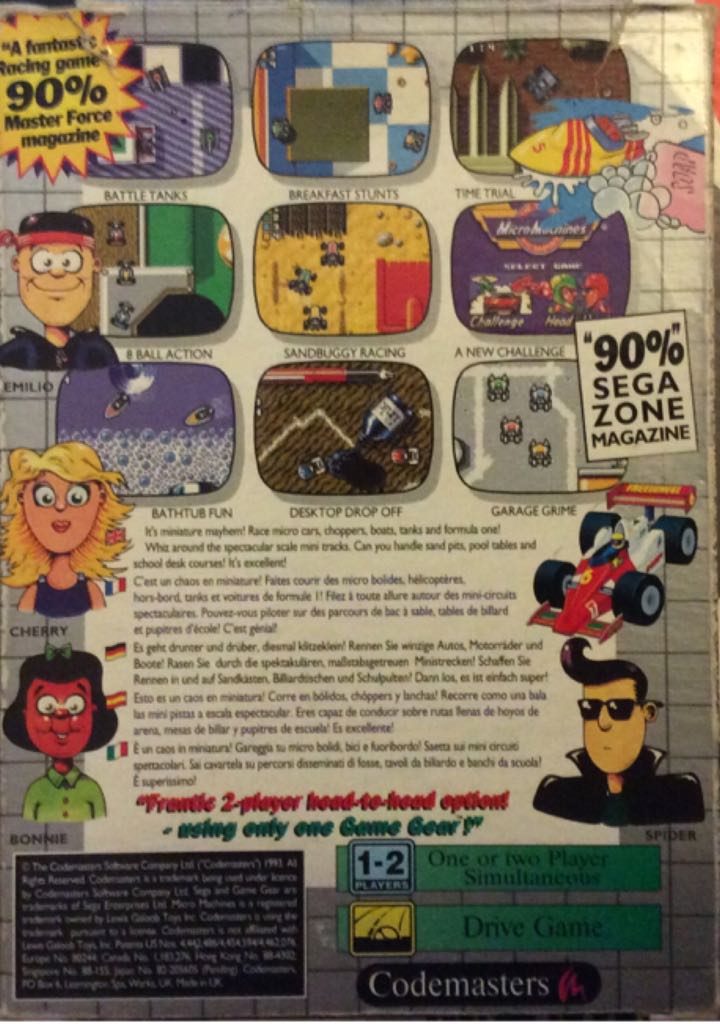 Micro Machines - Sega Game Gear video game collectible [Barcode 5024866170016] - Main Image 2