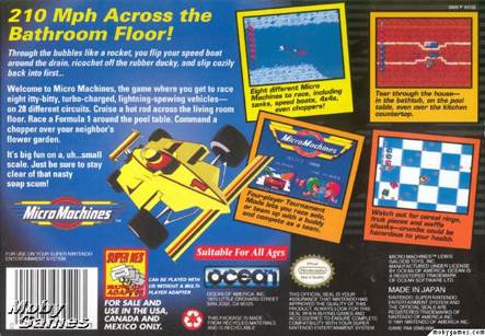 Micro Machines - Nintendo Super Nintendo Entertainment System (SNES) (2) video game collectible [Barcode 78240360] - Main Image 2