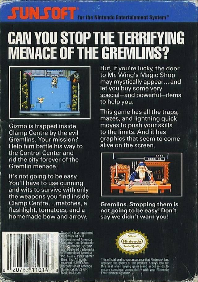 Gremlins 2 - Nintendo Entertainment System (NES) (SunSoft) video game collectible - Main Image 3