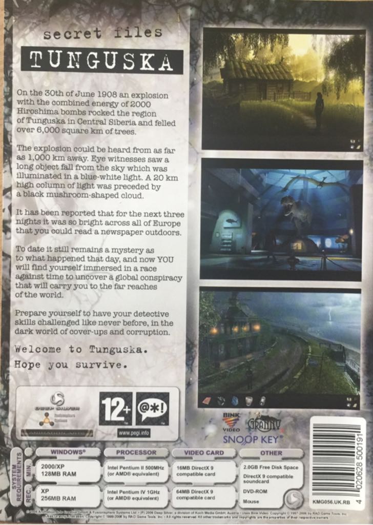 Secret Files: Tunguska - CD Projekt GOG video game collectible [Barcode 625904518507] - Main Image 2