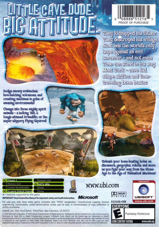 Tork: Prehistoric Punk - Microsoft Xbox (Ubisoft - 1) video game collectible [Barcode 008888512165] - Main Image 2