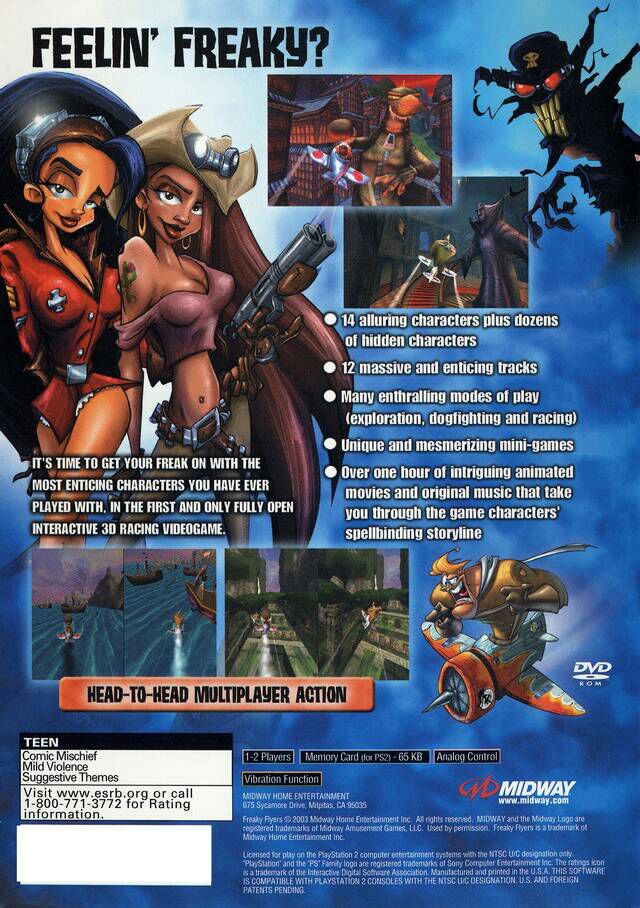 Freaky Flyers - Sony PlayStation 2 (PS2) (Midway Games - 2) video game collectible [Barcode 031719268559] - Main Image 2