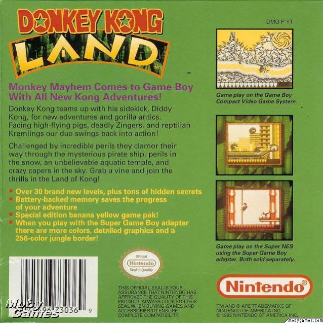 Donkey Kong Land - Nintendo Game Boy (Nintendo - 1) video game collectible - Main Image 2