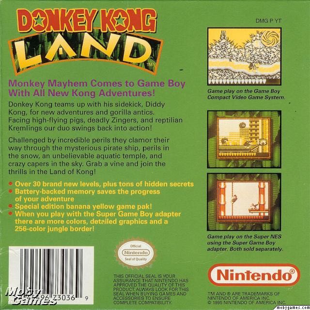 Donkey Kong Land - Nintendo Game Boy video game collectible - Main Image 2