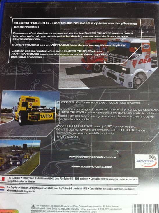 Super Trucks - Sony PlayStation 2 (PS2) (Jester Interactive - 1-2) video game collectible [Barcode 5060043700034] - Main Image 2