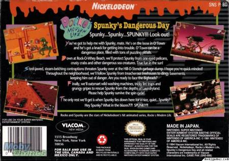 Rocko’s Modern Life - Nintendo Super Nintendo Entertainment System (SNES) (Viacom New Media - 1) video game collectible [Barcode 040824212012] - Main Image 2