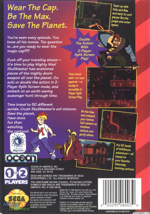 The Adventures Of Mighty Max - Sega Genesis (Mega Drive) video game collectible - Main Image 2