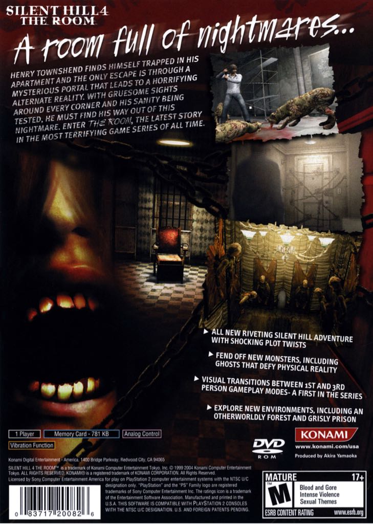 Silent Hill 4: The Room (Beat) - Sony PlayStation 3 (PS3) (Konami - 1) video game collectible [Barcode 0083717200826] - Main Image 2