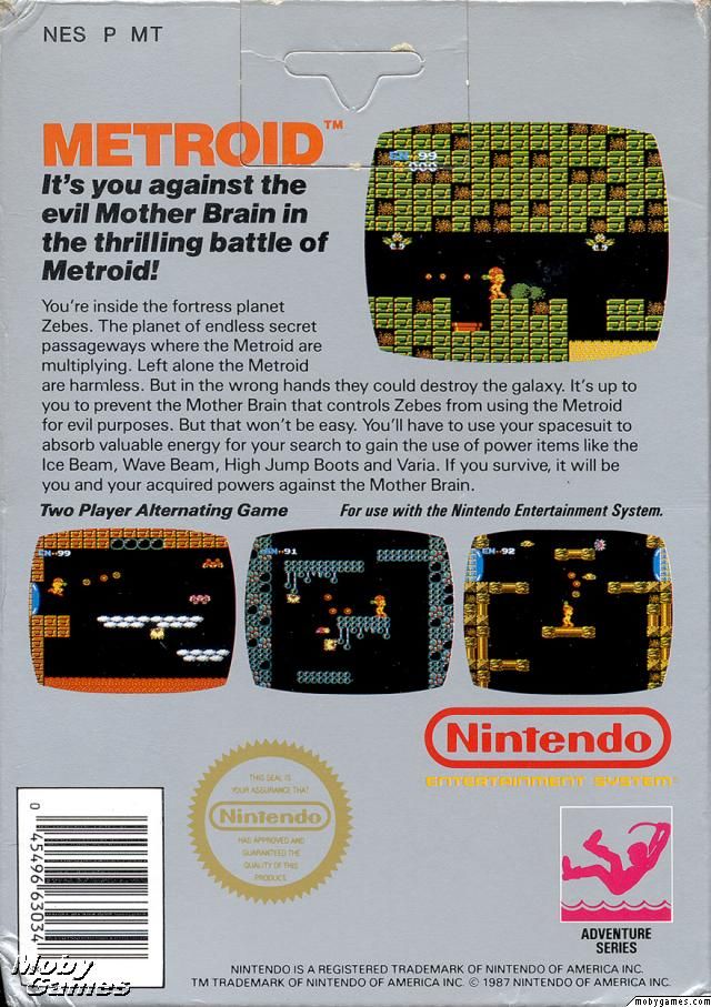 Metroid - Nintendo Entertainment System (NES) video game collectible - Main Image 2