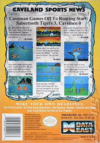 Caveman Games - Nintendo Entertainment System (NES) (Data East - 6) video game collectible [Barcode 013252002173] - Main Image 2
