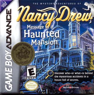 Nancy Drew: Message In A Haunted Mansion - Nintendo Game Boy Advance (GBA) video game collectible [Barcode 625904310903] - Main Image 1