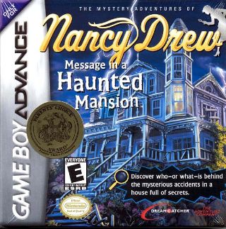 Nancy Drew: Message in a Haunted Mansion - Nintendo Game Boy Advance (GBA) video game collectible [Barcode 625904310903] - Main Image 1