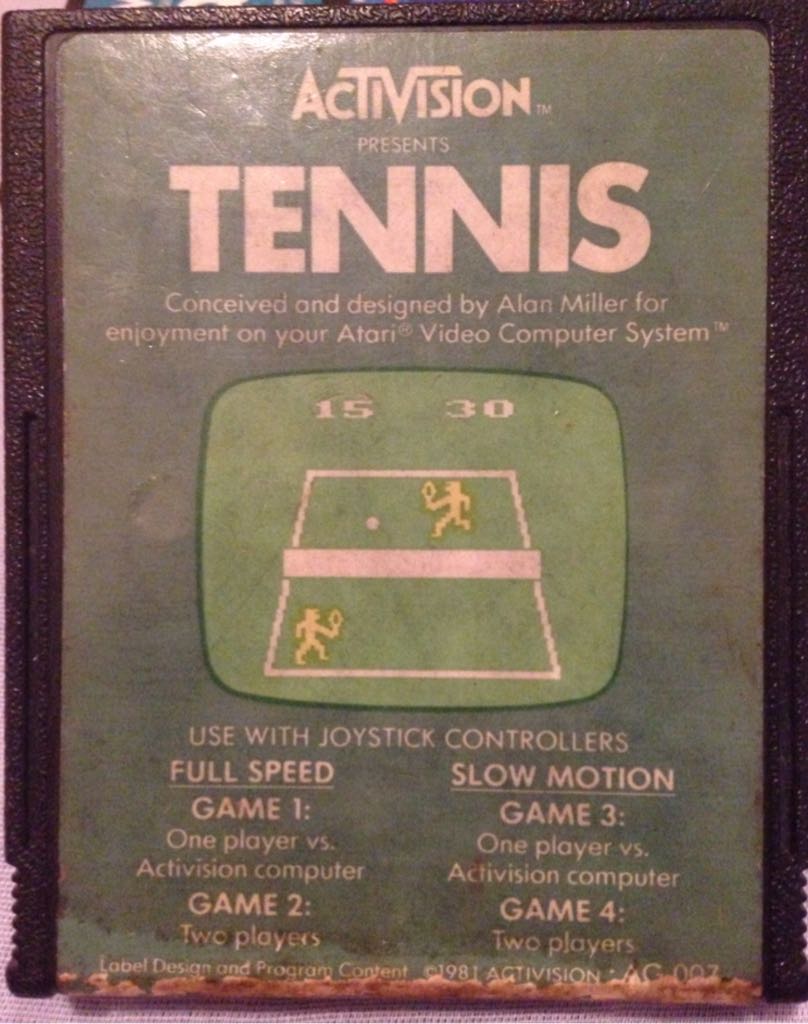 Tennis - Atari 2600 video game collectible - Main Image 1