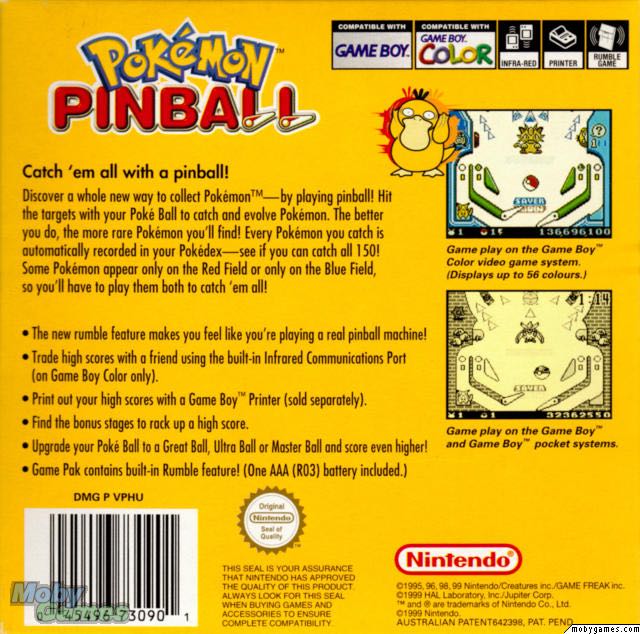 Pokémon Pinball - Nintendo Game Boy Color (Nintendo - 1) video game collectible - Main Image 2