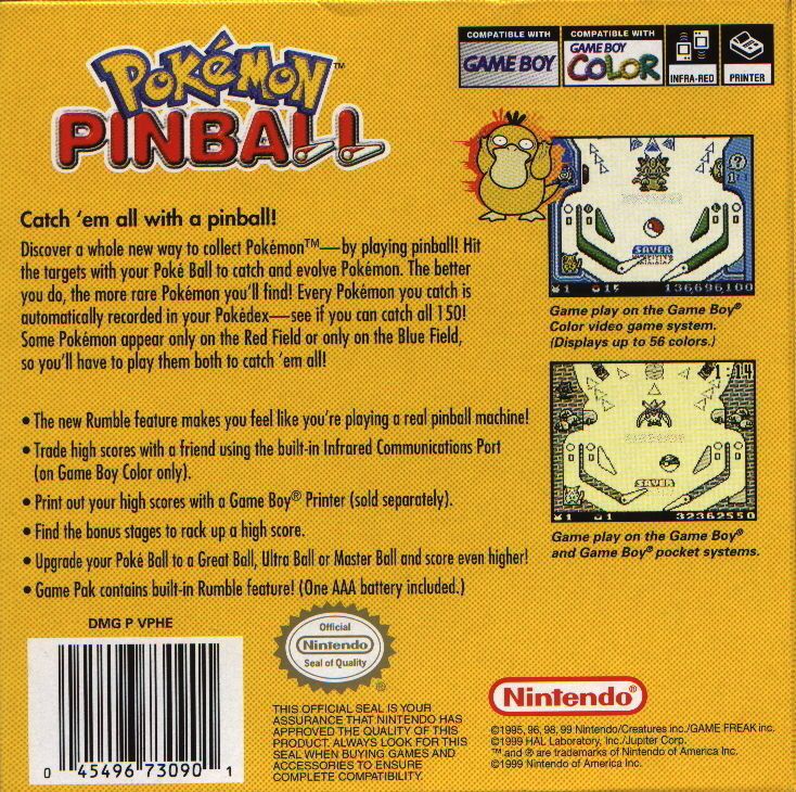 Pokémon Pinball - Nintendo Game Boy Color (Nintendo - 1) video game collectible - Main Image 2