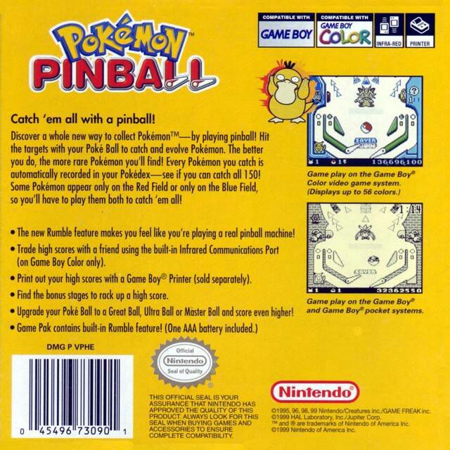 Pokemon Pinball - Nintendo Game Boy Color video game collectible - Main Image 2