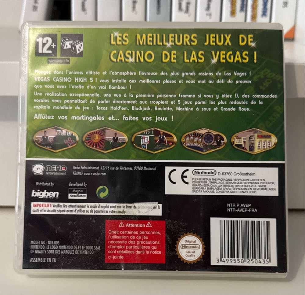 Vegas Casino High 5! (SN) - Nintendo DS video game collectible [Barcode 3499550250435] - Main Image 2