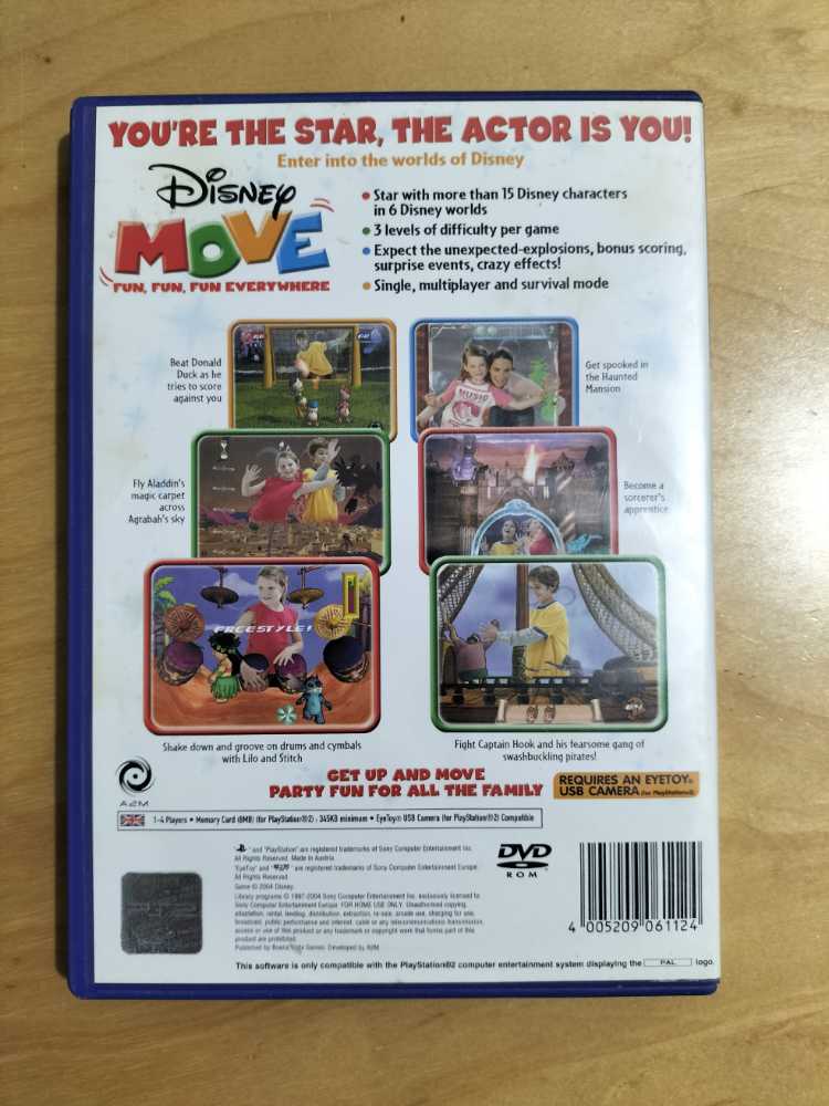 Disney Move - Sony PlayStation 2 (PS2) video game collectible [Barcode 4005209061124] - Main Image 2