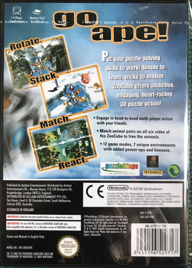 Zoocube - Nintendo GameCube video game collectible [Barcode 3455196529717] - Main Image 2